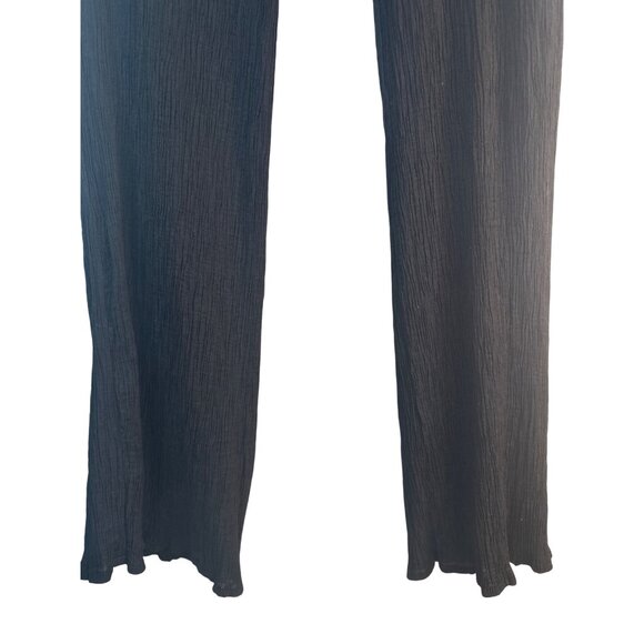 2/$30 ZARA Black Small High-Rise Crinkle Flare Pants - Picture 9 of 13